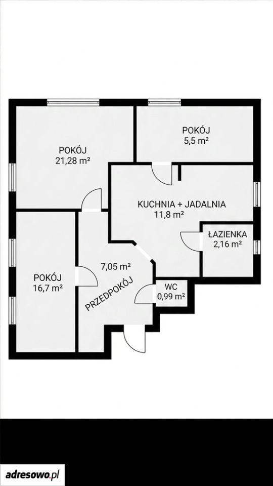 Mieszkanie 3-pokojowe Szczecin Śródmieście, ul. 5 Lipca. Zdjęcie 14