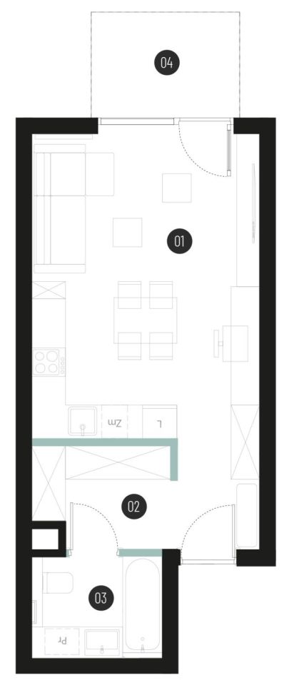 Mieszkanie 1-pokojowe Rzeszów Biała, ul. Laurowa. Zdjęcie 3