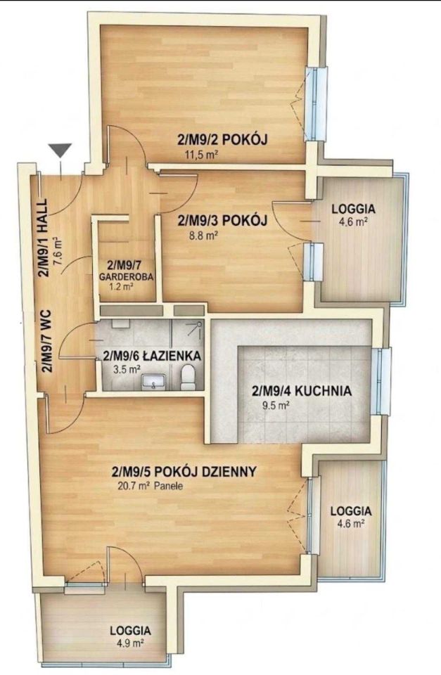 Mieszkanie 3-pokojowe Rzeszów Słocina, ul. Powstańców Listopadowych. Zdjęcie 3