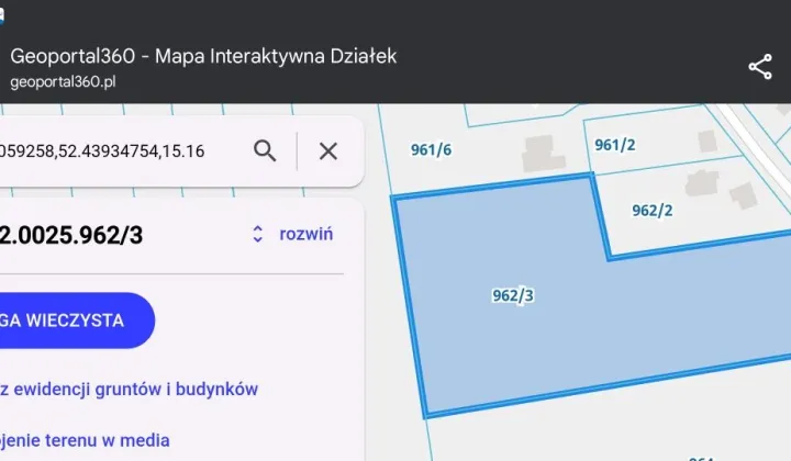 Działka budowlana Budy Kupientyńskie