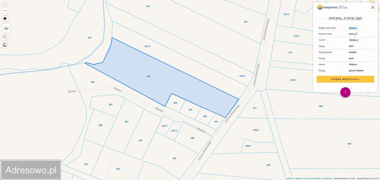 Działka budowlana Widawa, ul. Słowackiego. Zdjęcie 2